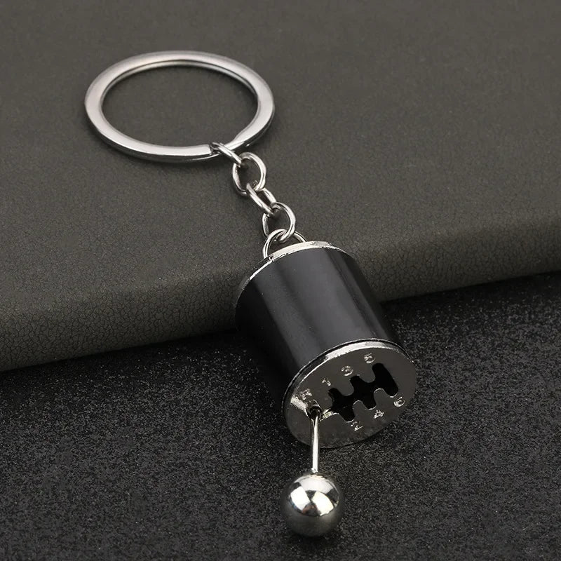 Creative Metal Mini Car Parts Manual Transmission Keychain Auto Enthusiast Keyring Accessories Key Ring Chain for Men Lover Gift