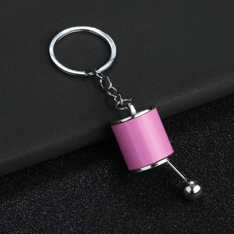 Creative Metal Mini Car Parts Manual Transmission Keychain Auto Enthusiast Keyring Accessories Key Ring Chain for Men Lover Gift