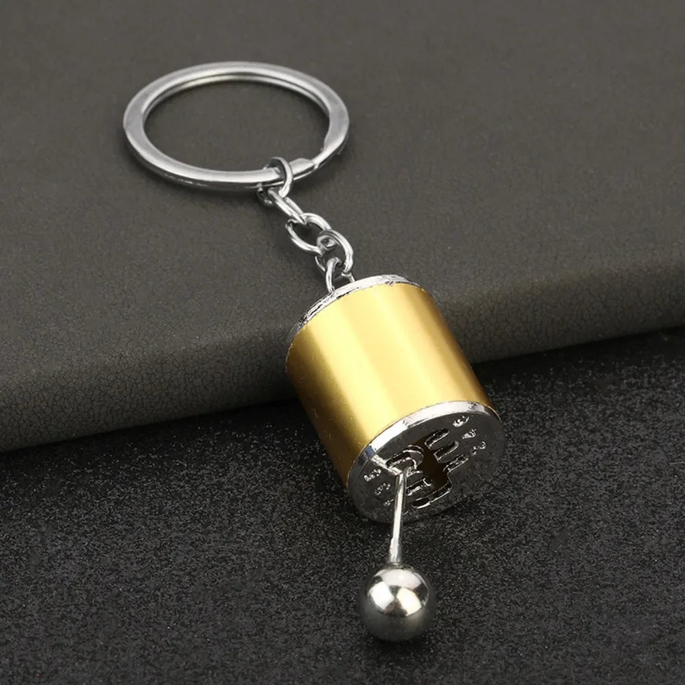 Creative Metal Mini Car Parts Manual Transmission Keychain Auto Enthusiast Keyring Accessories Key Ring Chain for Men Lover Gift