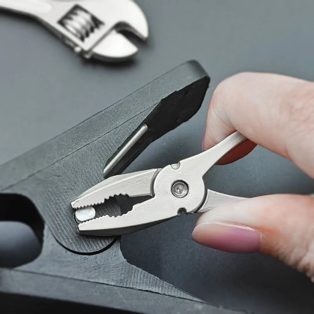 Pretend Play Set DIY Tools Keychain Combination Portable Mini Utility Keyring Multi Outdoor Small Key Chain Ring Wrench Gift