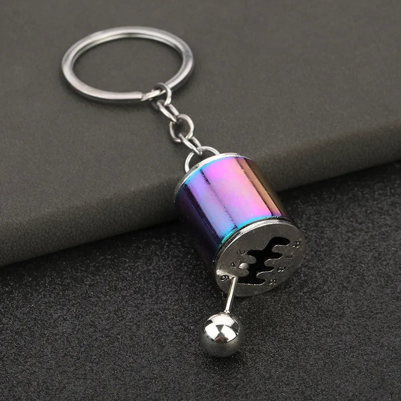Creative Metal Mini Car Parts Manual Transmission Keychain Auto Enthusiast Keyring Accessories Key Ring Chain for Men Lover Gift