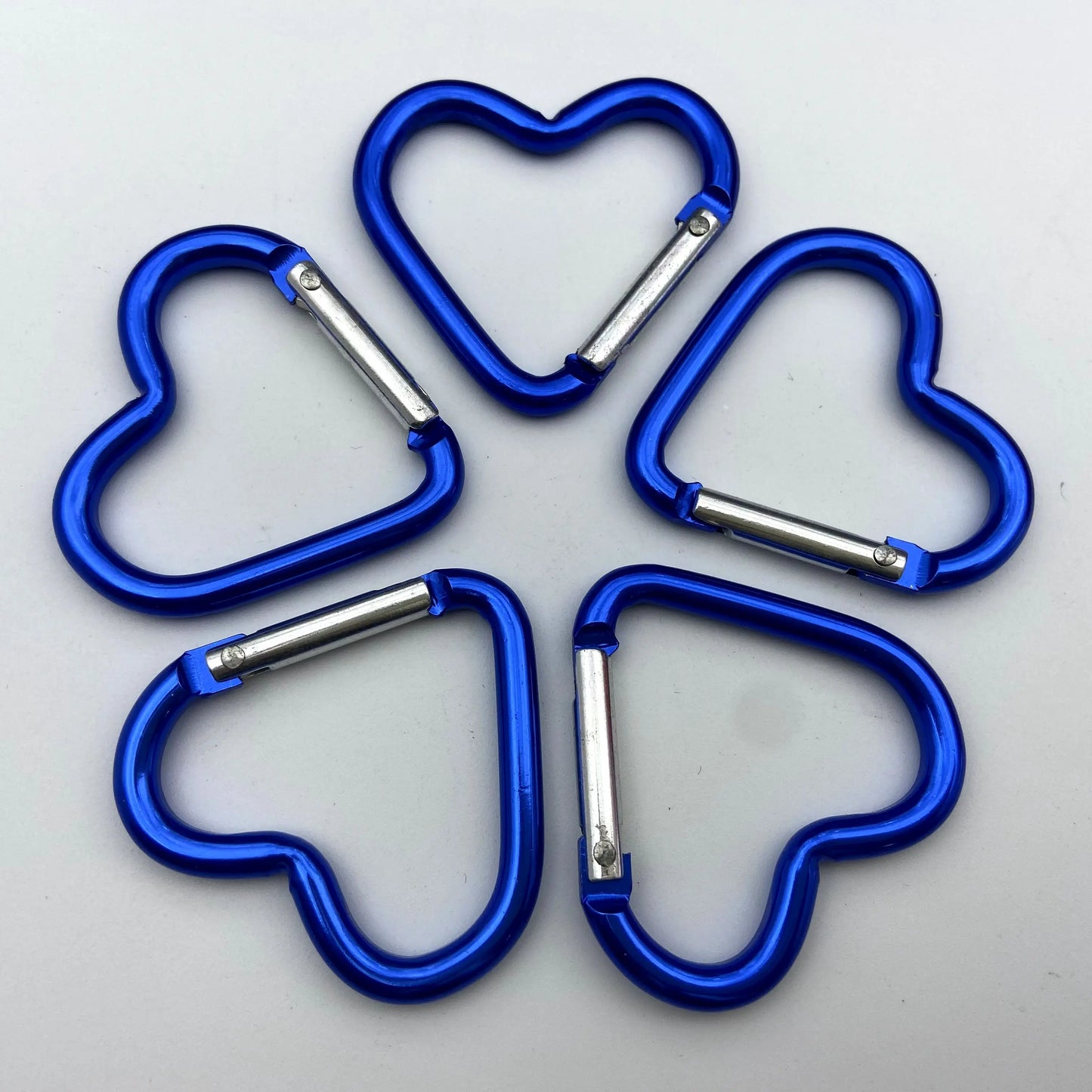 5PCS Wholesale Heart Shaped Metal Carabiner Keychain Carabiner Outdoor Key Ring Buckle Multi Travel Kit Hook Hanging Keyring