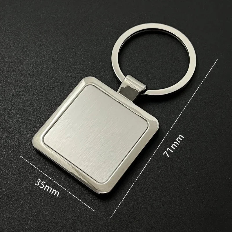 Custom Name Couple Keychain Anniversary Gift for Boyfriend Him Her Stainless Steel Key Ring Laser Engraved Sided Text Keyring