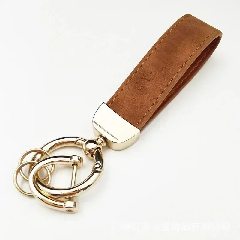 Custom Name Logo Leather Car Moto Keychain Personalized for Men and Women Keyring Creative Simple Key Chains Ring Gift