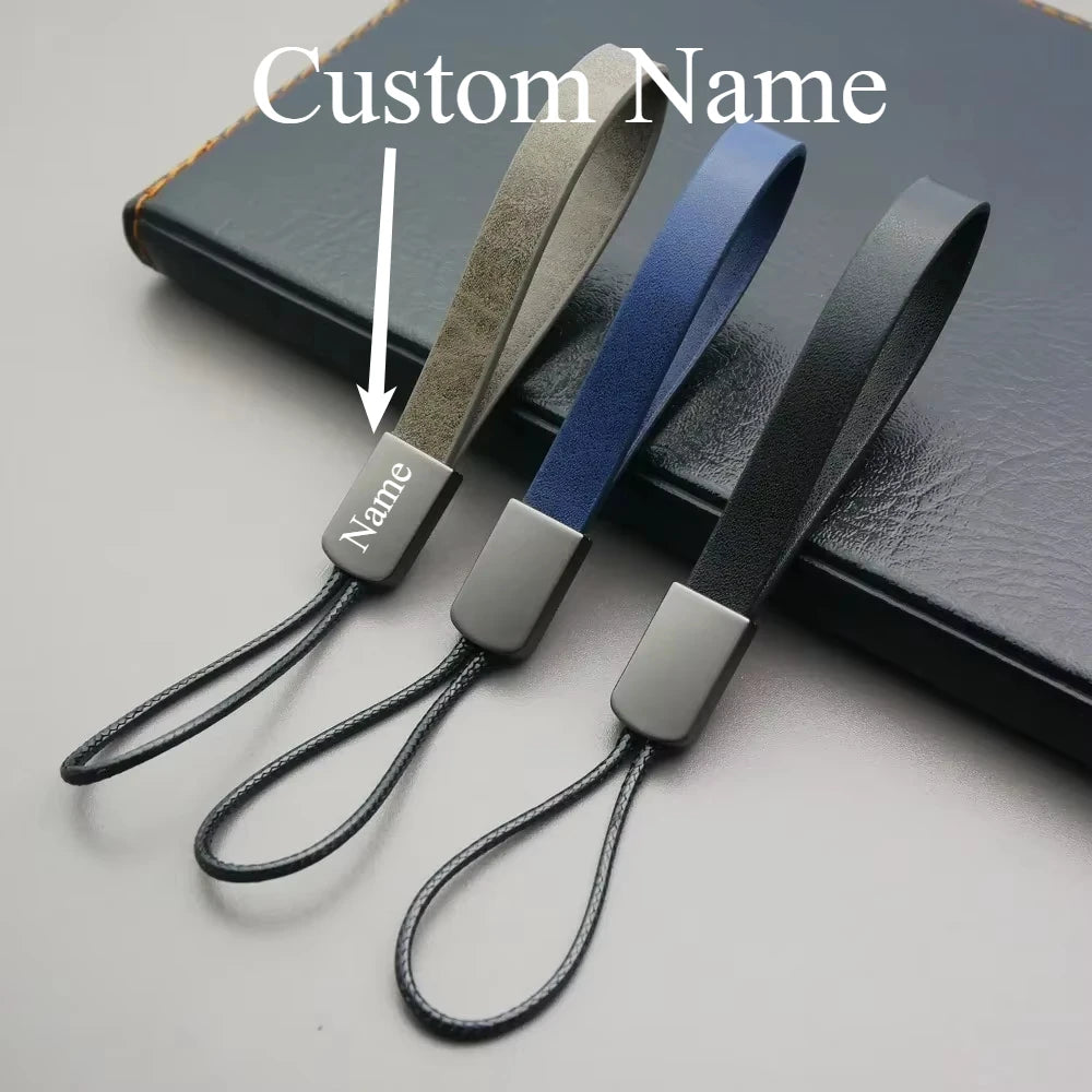 Custom Logo Name Simplicity Keychain Prepare Rope Keyring Car Moto Key Ring Chain Bag Pendant for Fashion Buckl Zinc Alloy Gift