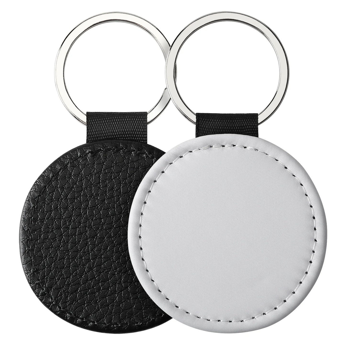 Custom Name Logo Metal White Style Neoprene Keychain Pendant Moto Car Keyring Print Text Cartoon Key Ring Chain Gift