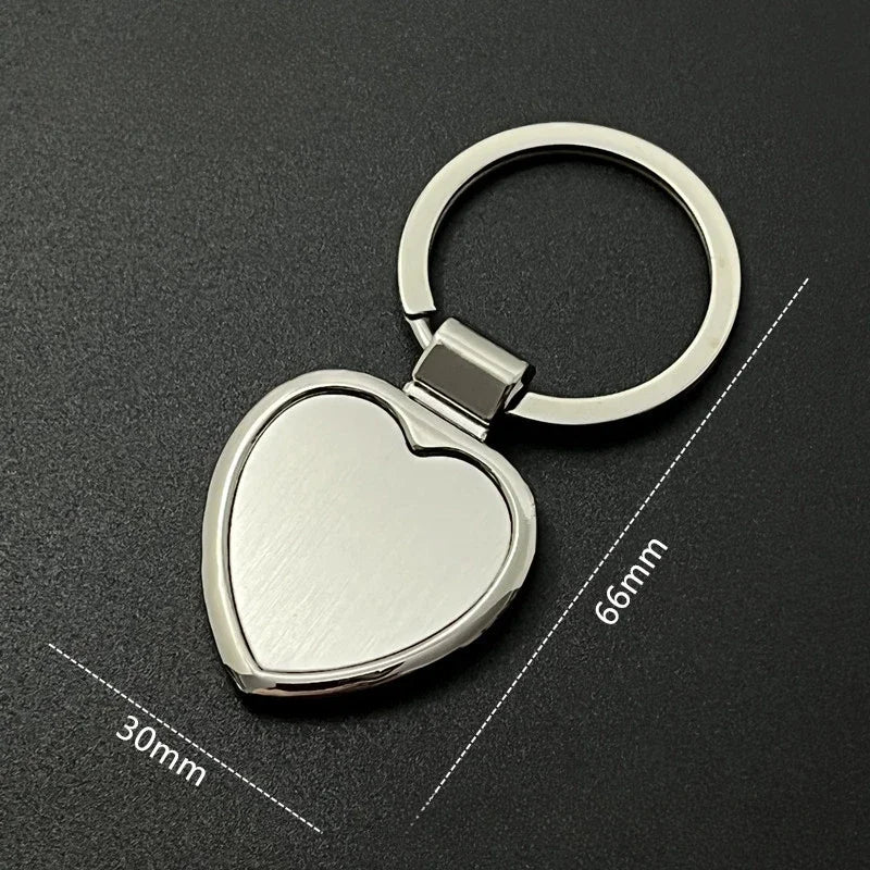 Custom Name Couple Keychain Anniversary Gift for Boyfriend Him Her Stainless Steel Key Ring Laser Engraved Sided Text Keyring