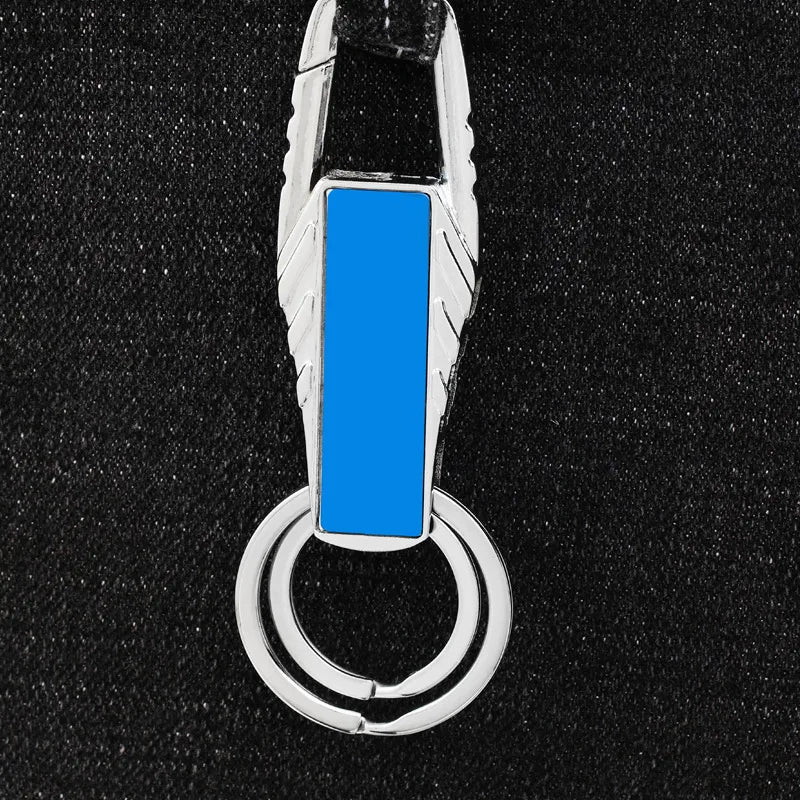 Creative Personalized Keychain Custom Logo Name Metal Waist Hanging Keyring Laser Inscription Men Women Key Chain Ring Gift