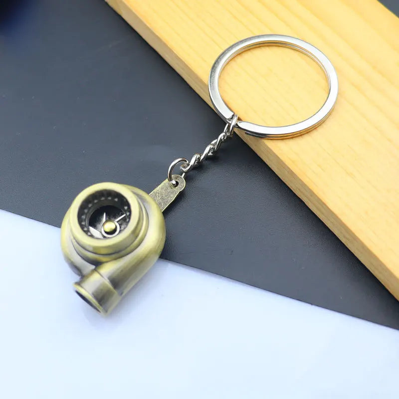 Creative Metal Mini Auto Parts Car Wheel Keychain Auto Enthusiast Keyring Accessories Key Ring Chain for Men Woman Lover Gift