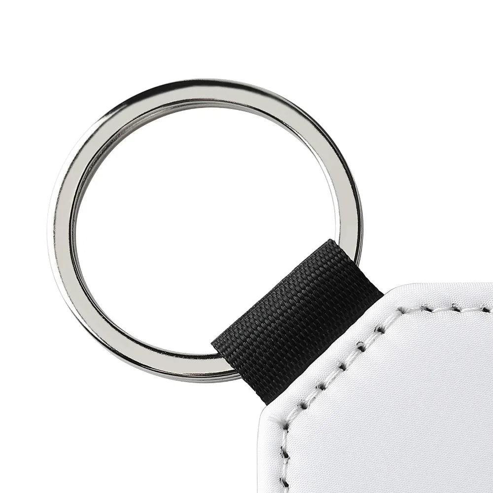 Custom Name Logo Metal White Style Neoprene Keychain Pendant Moto Car Keyring Print Text Cartoon Key Ring Chain Gift