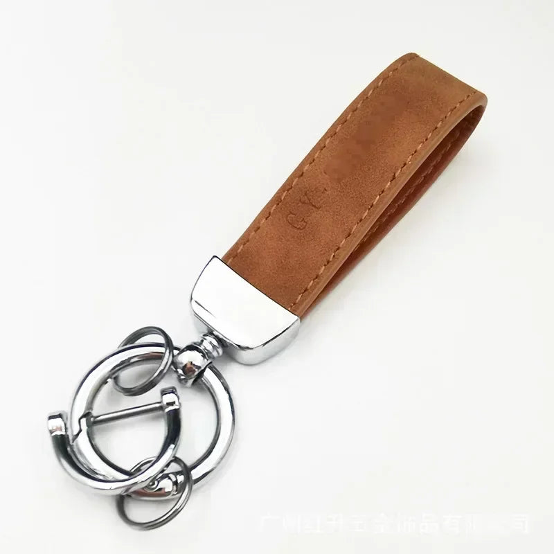 Custom Name Logo Leather Car Moto Keychain Personalized for Men and Women Keyring Creative Simple Key Chains Ring Gift