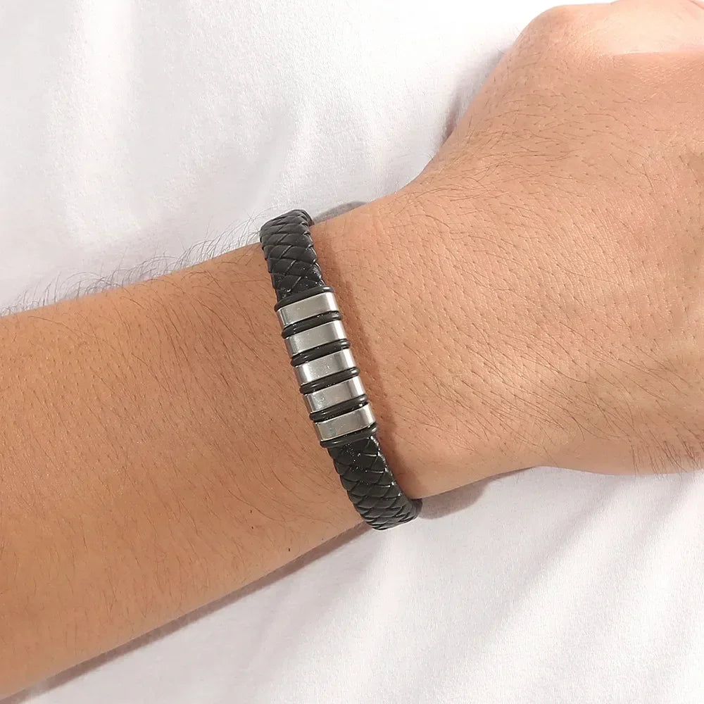 Winter Anti-Static Bracelet Custom Logo Leather Five Ring Static Eliminator Hand Chain Body Eliminates Static Electricity Gift