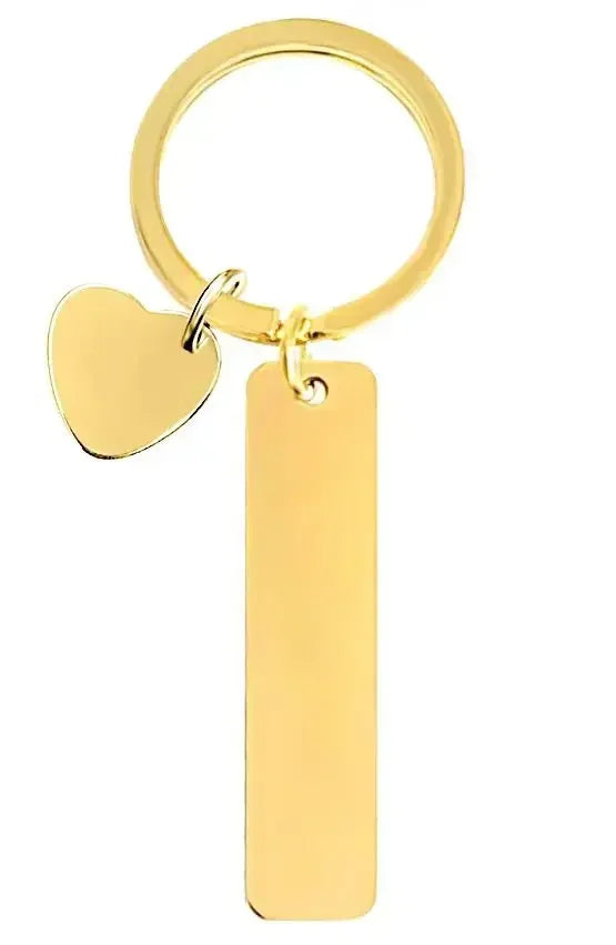 New style Stainless Steel Custom Logo Name Keychain Rectangular Hang Tag Metal Key Ring Advertising Holiday Engraved laser Gift