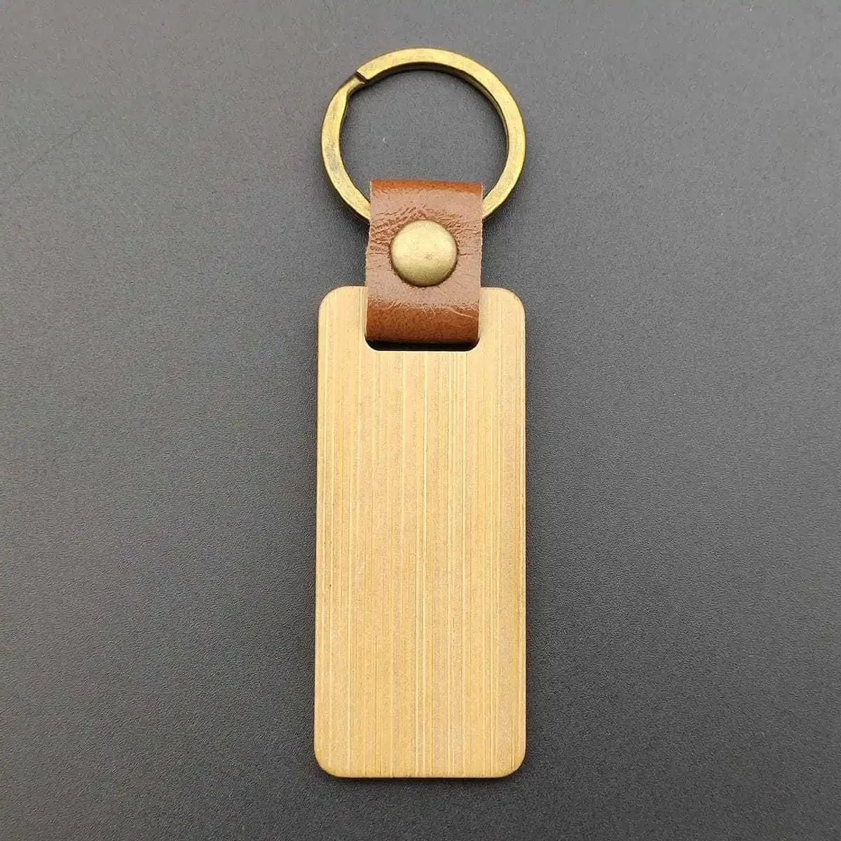 Custom Logo Name Wood Leather Keychain Shield House Circle Rectangle Keyring Key Chain Ring Individualization Originality Gift