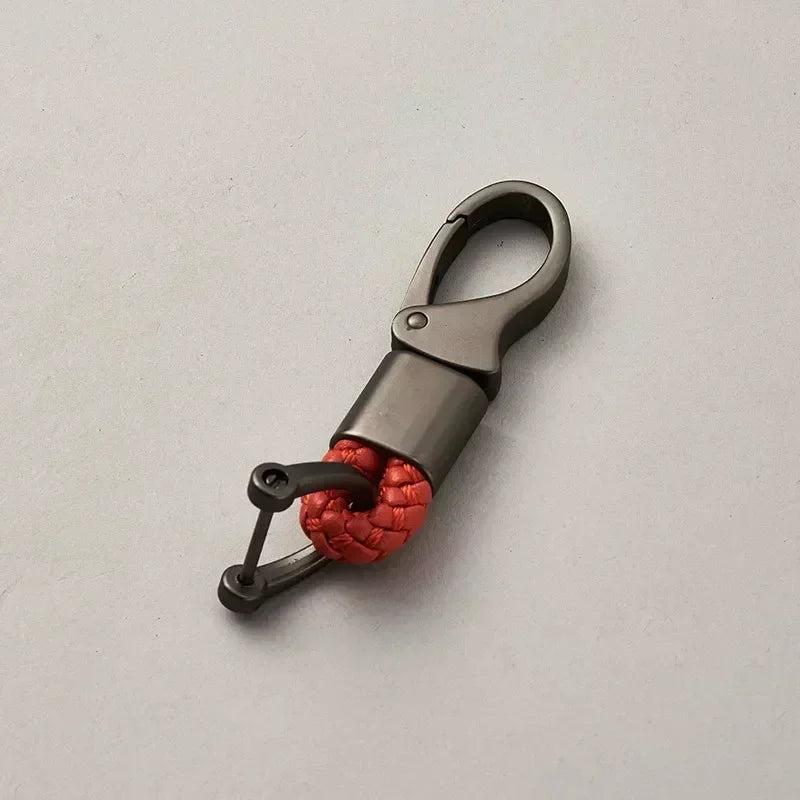 Custom Logo Name Fashionable Woven Rope Keychain Personalized Horseshoe Buckle Car Keyring Women Men Key Ring Chain Gift