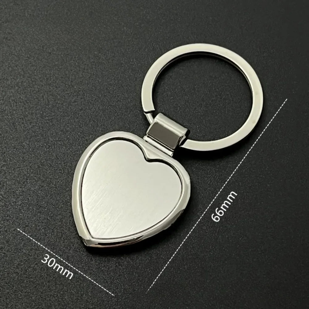 Custom Name Couple Keychain Anniversary Gift for Boyfriend Him Her Stainless Steel Key Ring Laser Engraved Sided Text Keyring