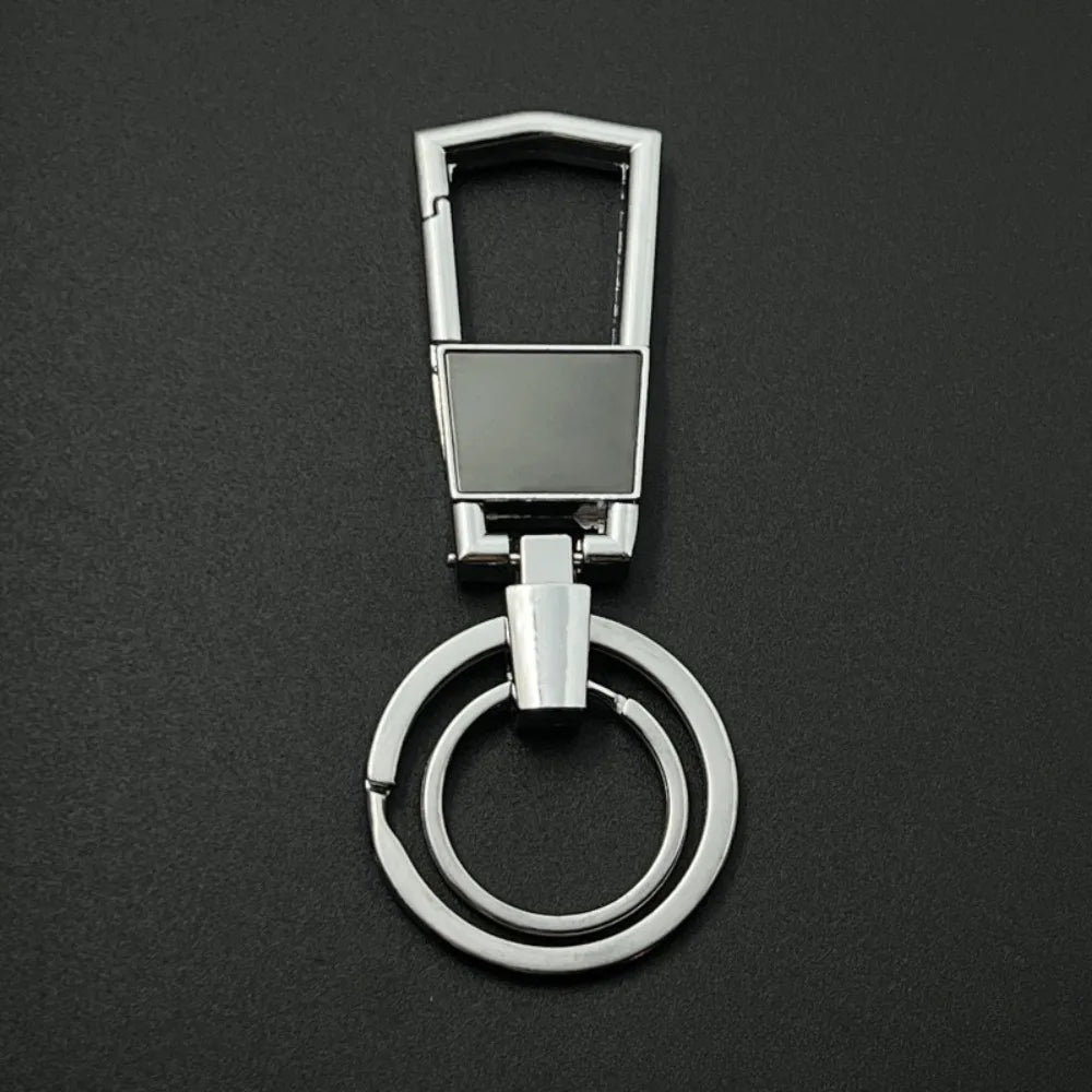 Zinc Allo Keychain Customized LOGO Name Laser Carving Pendant Motorcycle Car Keyring for Men and Women Key Ring Chain Gift