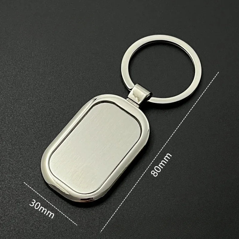Custom Name Couple Keychain Anniversary Gift for Boyfriend Him Her Stainless Steel Key Ring Laser Engraved Sided Text Keyring