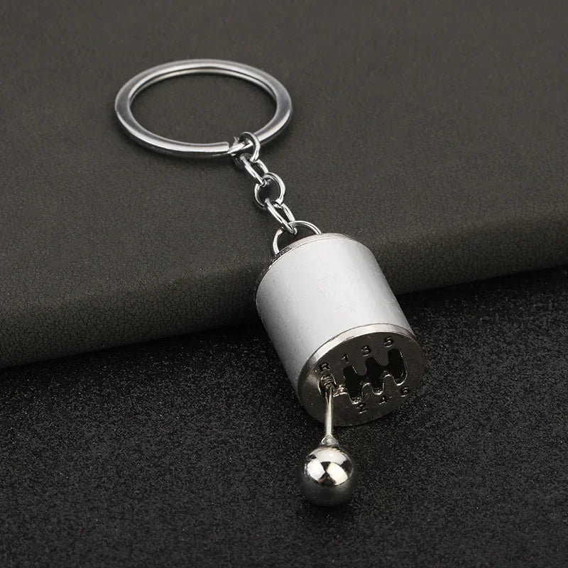 Creative Metal Mini Car Parts Manual Transmission Keychain Auto Enthusiast Keyring Accessories Key Ring Chain for Men Lover Gift