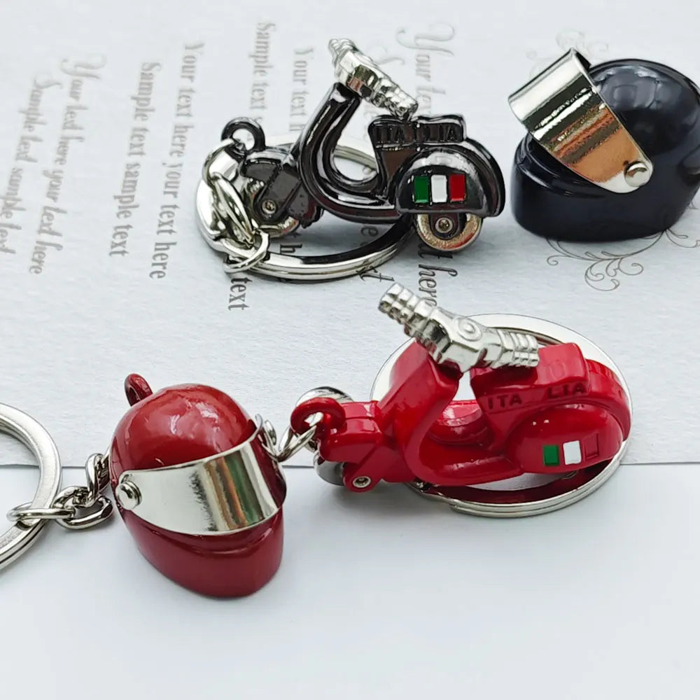 Motorcycle Hobby Keychain Metal Locomotive Moto 3D Simulation Keyring Punk Rock Key Ring Chain Originality Pendant Backpack Gift