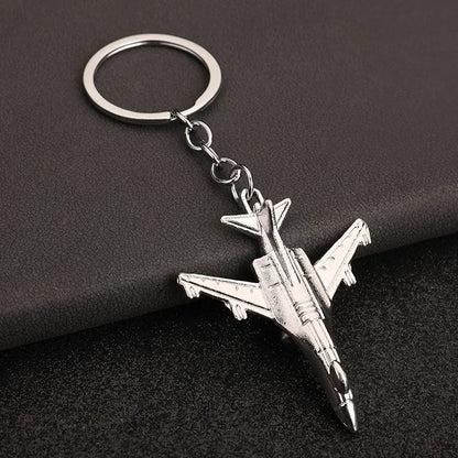Creative Flight Enthusiast Mini Metal Cute Keychain Aircraft Pendant Key Ring Accessories Personalized Keyring Lover Small Gift