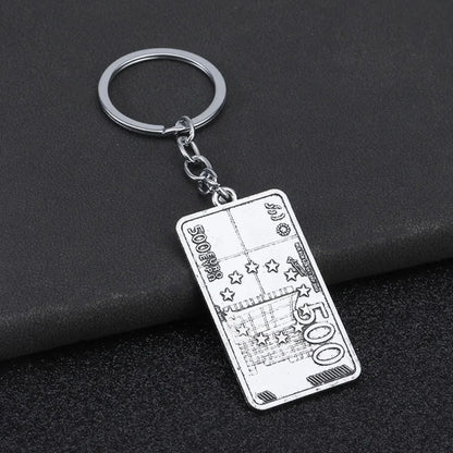 Metal Euro Style Luck Wealth Keychain Originality Pendant Personalization Keyring Car Moto Backpack Key Chain Ring Gift