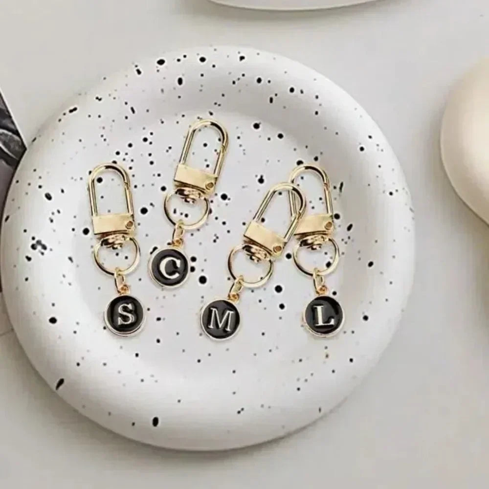 1pcs/5pcs Fashion DIY A-Z Letter A To Z Keychain Charms 26 Alphabet Metal Keyring Cute Small Lover Hang Bag Pendant Ring Gift