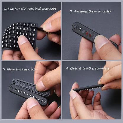 Trendy DIY Mobile Phone Number Plate Keychain Simple Woven Rope Leather Pendant Keyring Anti-lost Car Moto Key Chain Ring Gift