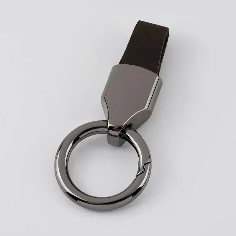 Retro Vintage Personalized Keyring Custom Logo Name Car Key Chain Laser Engrave Nubuck Leather Keychain for Men and Women Gift
