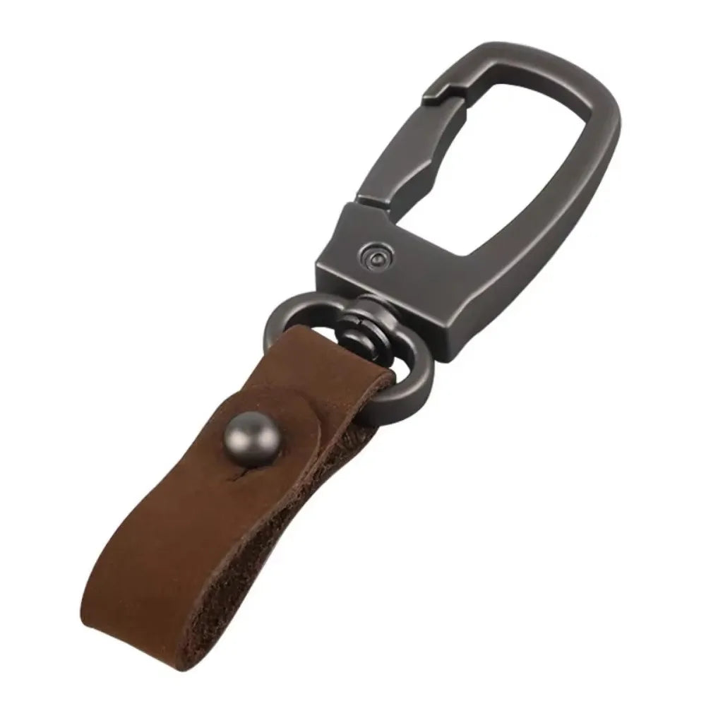 INS Style Luxury Personality New Keychain Cute Accessories Motorcycle Car Keyring Fashion Metal Cowhide Man Key Chain Ring Gift