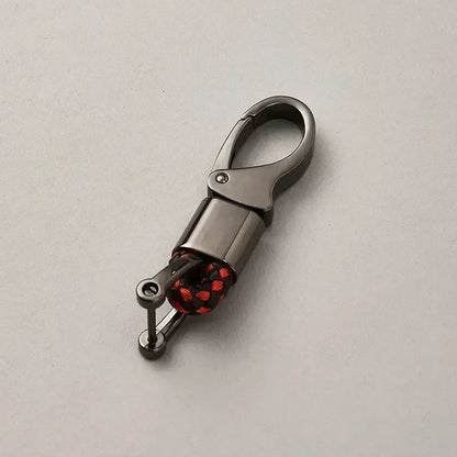 Custom Logo Name Fashionable Woven Rope Keychain Personalized Horseshoe Buckle Car Keyring Women Men Key Ring Chain Gift