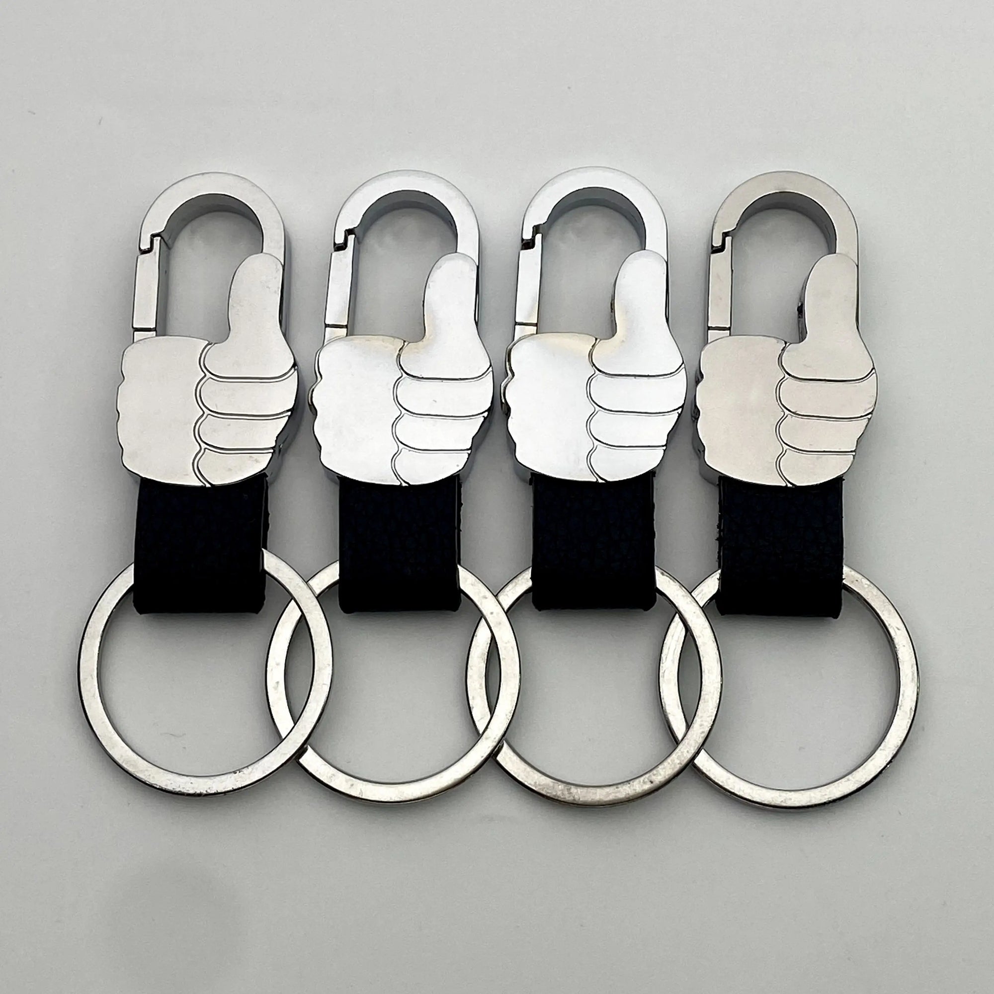 1/4PCS Personalized Leather Splicing Waist Hanging Car Keychain Metal Key Ring Chain Motorcycle Keyring Accessories for Man Gift