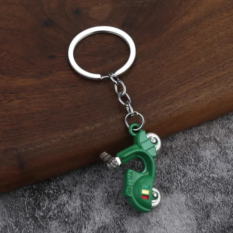 Electric Vehicle Creative Keychain Small Metal Moto Personalized Keyring Electric Motorcycle Car Key Chain Ring Gift