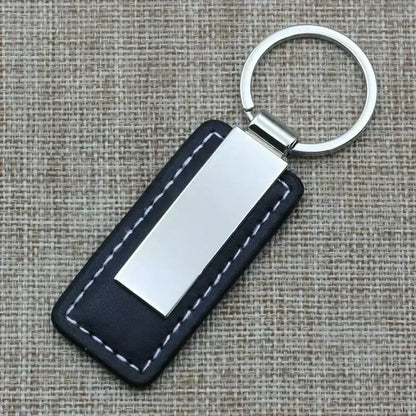 Hot Custom Name Logo Metal Stainless Steel for Car Moto Keychain Men and Women Keyring Leather Engraved Engraving Key Chain Gift