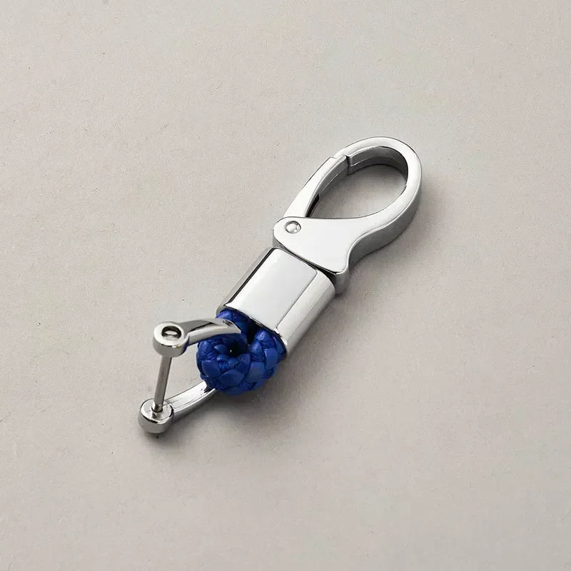 Custom Logo Name Fashionable Woven Rope Keychain Personalized Horseshoe Buckle Car Keyring Women Men Key Ring Chain Gift