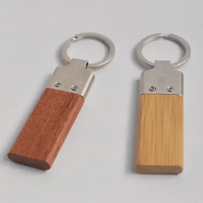 Wood Custom Laser Engraved Logo Name Keychain Moto Car Bags Keyring Rosewood Walnut Woman for Man Personalized Key Ring Gift