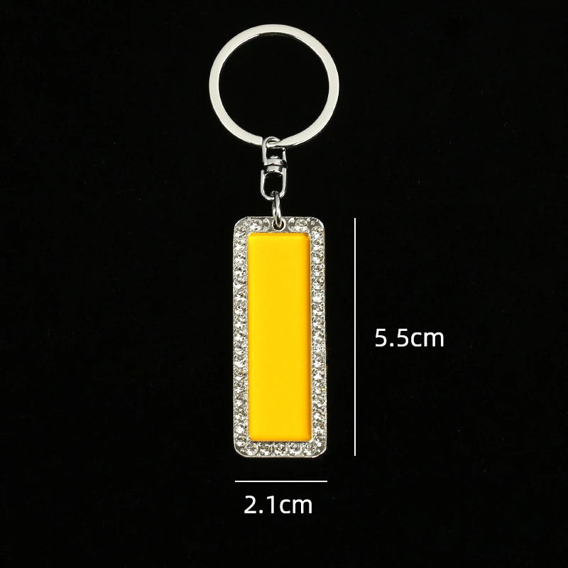 Creative Keychain Custom Logo Name Laser Engraving Metal Pendant Car Moto Key Chain Ring Characters Keyring Gift
