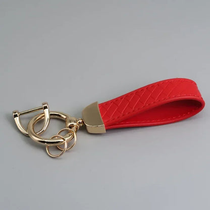 Creative Trendy Pendant Leather Keychain Accessories Net-like Metal Keyring Custom Name Text Logo Car Moto Key Chain Ring Gift