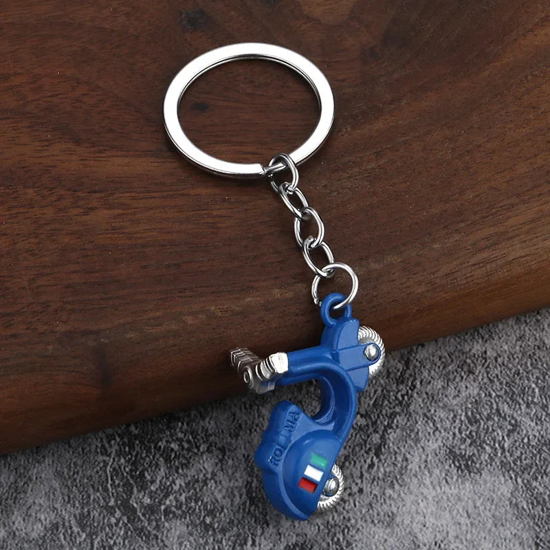 Electric Vehicle Creative Keychain Small Metal Moto Personalized Keyring Electric Motorcycle Car Key Chain Ring Gift