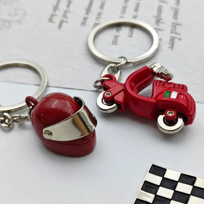 Motorcycle Hobby Keychain Metal Locomotive Moto 3D Simulation Keyring Punk Rock Key Ring Chain Originality Pendant Backpack Gift