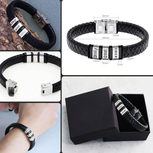 Winter Anti-Static Bracelet Custom Logo Leather Three Ring Static Eliminator Hand Chain Body Eliminates Static Electricity Gift