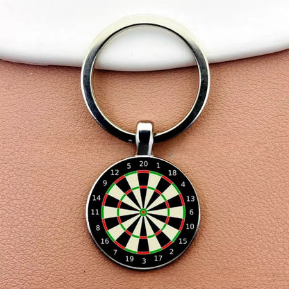 Creative Fashion Dart Target Keychain Retro Time Gemstone Keyring Metal Pendant Car Moto Key Chain Ring Gift
