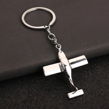 Creative Flight Enthusiast Mini Metal Cute Keychain Aircraft Pendant Key Ring Accessories Personalized Keyring Lover Small Gift