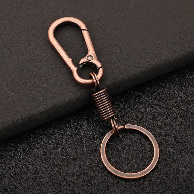 Creative Mechanical Spring Retro Style Metal Cute Keychain Pendant Key Ring Accessories Personalized Keyring Lover Small Gift