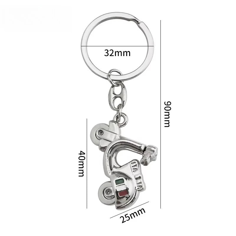 Motorcycle Hobby Keychain Metal Locomotive Moto 3D Simulation Keyring Punk Rock Key Ring Chain Originality Pendant Backpack Gift