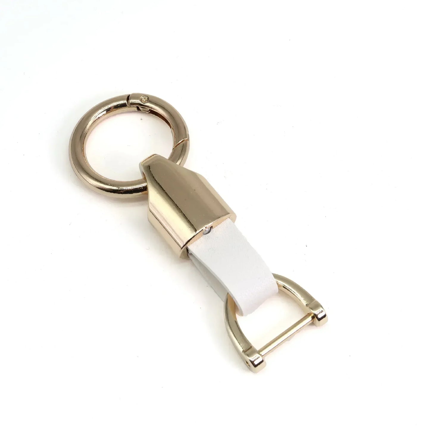 New Fashion Personalized Custom Logo Name Metal Waist Hanging KeyChain Leather Keyring Men Women Key Chain Buckle Ring Gift
