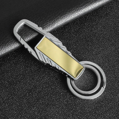 Creative Personalized Keychain Custom Logo Name Metal Waist Hanging Keyring Laser Inscription Men Women Key Chain Ring Gift