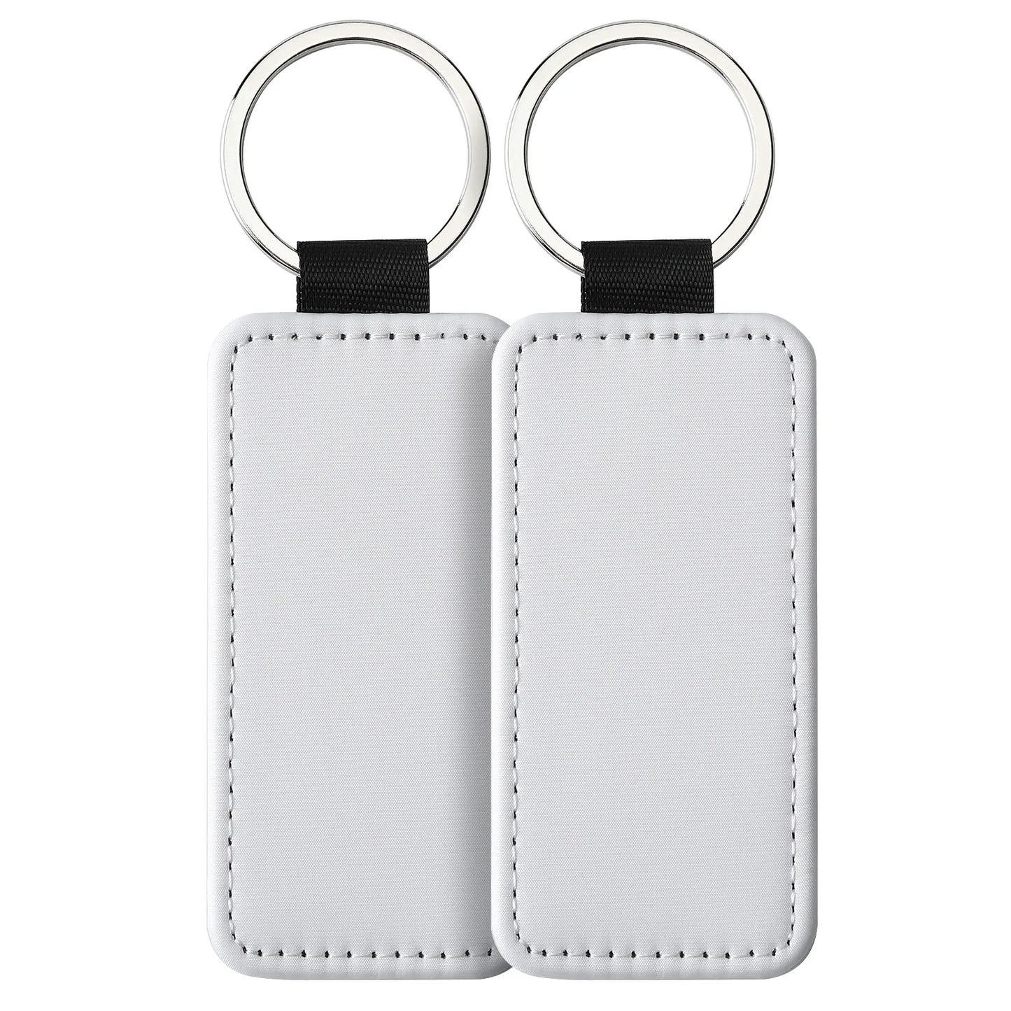 Custom Name Logo Metal White Style Neoprene  Keychain Pendant Moto Car Keyring Print Text Cartoon Key Ring Chain Gift