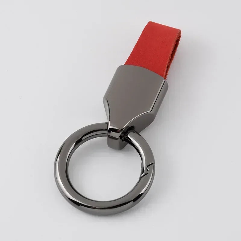Retro Vintage Personalized Keyring Custom Logo Name Car Key Chain Laser Engrave Nubuck Leather Keychain for Men and Women Gift