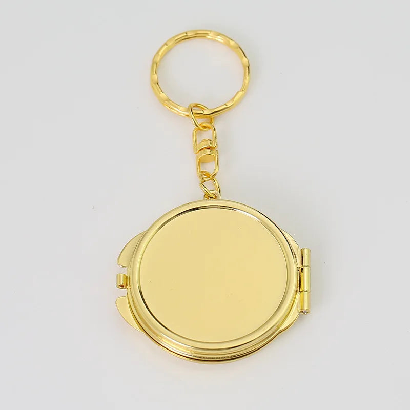 Custom  LOGO Name Metal Stainless Steel Mirror Keychain Love Core Heart Keyring for Woman Pendant Key Ring Chain Gift